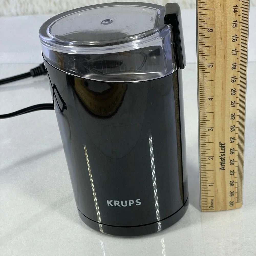 Working Krups Electric Coffee Spice Grinder Black F203 Stainless Steel Blades